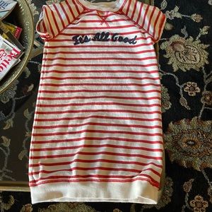 Very cute baseball dress red and white stripe